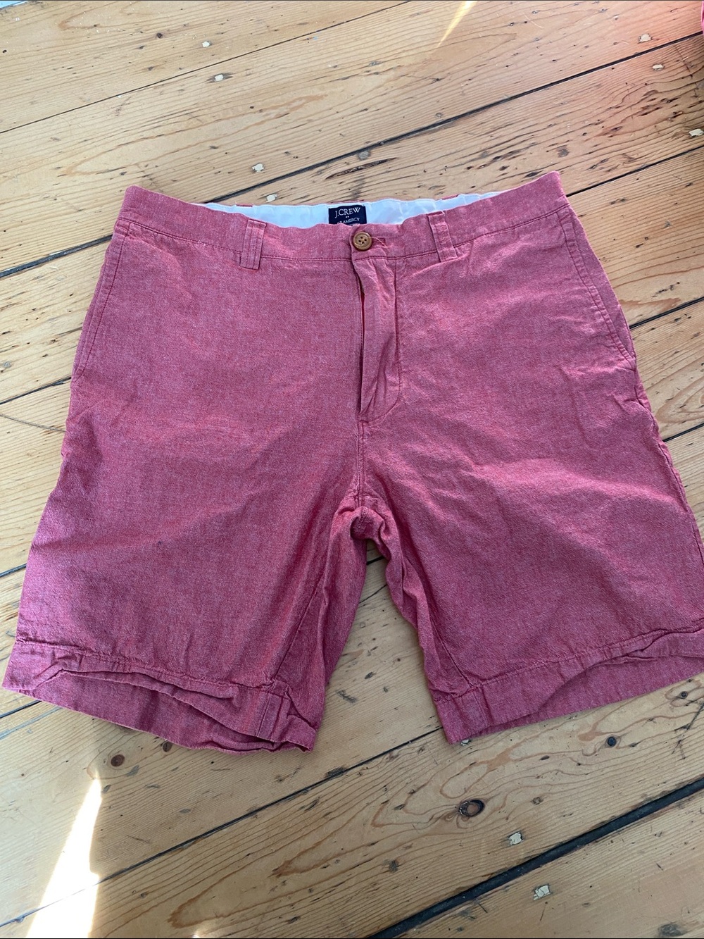 J. Crew Men’s Washed Red Flat-Front Shorts